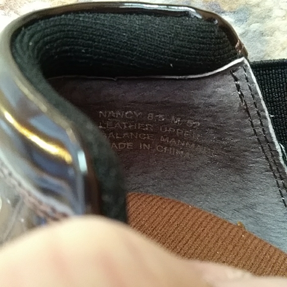 NWT Ros Hommerson Nancy Croc Patent Leather Bronze Shoe 8.5M Brown Black - Picture 11 of 16